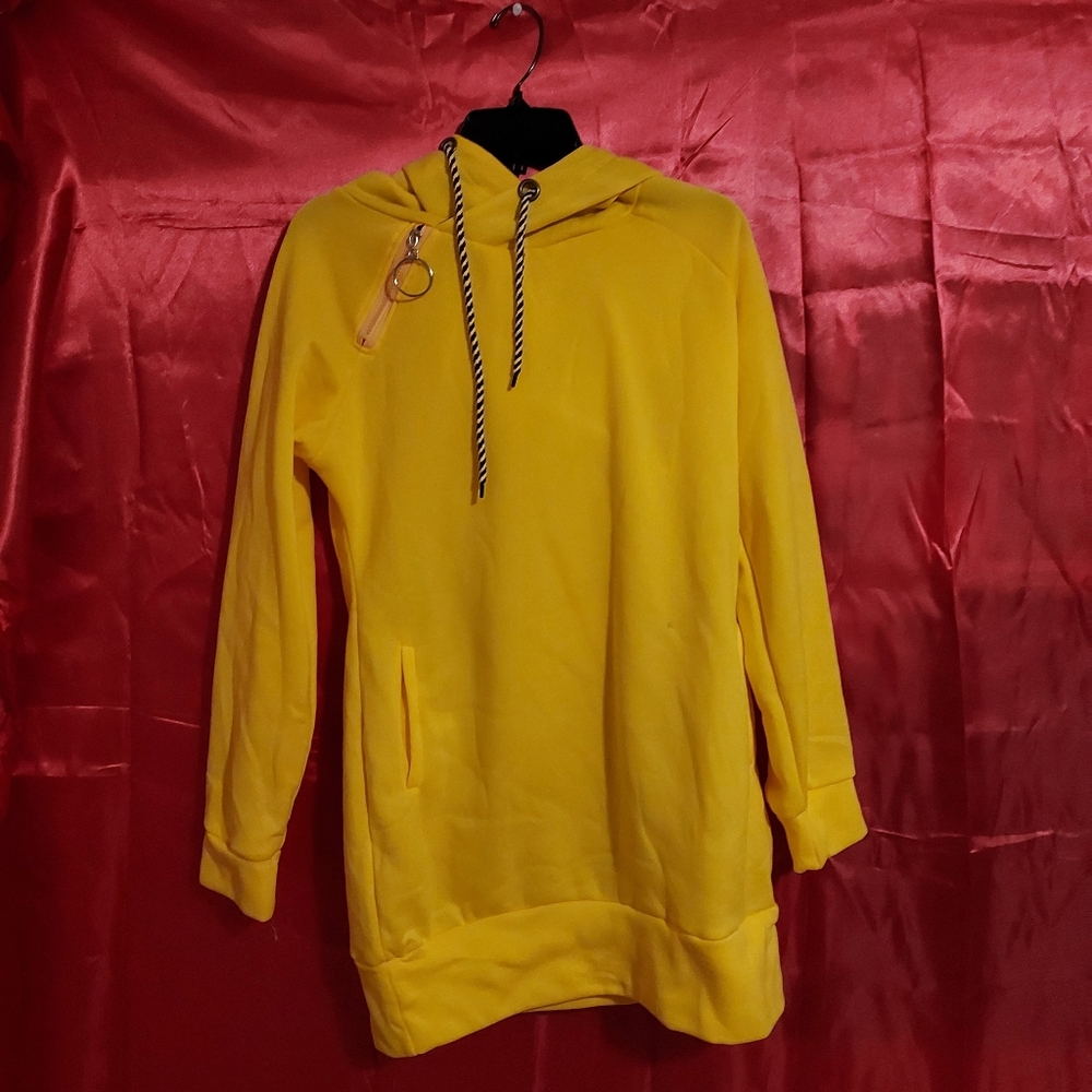 Yellow Hoodie Dress